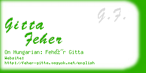 gitta feher business card